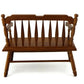 Dollhouse Miniature Deacons Bench In Walnut