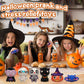 FauKait New 6 Packs-Halloween Squishies Toys Slow Rising, Gift Box Includes Pumpkin, Vampire,Black Cat,Mummy,Human Skeleton, Bat