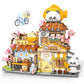 Japanese Street View Taiyaki Shop Mini Building Blocks, Moc Creative Building Toys Cute Panda Building Set For Kids 6-12, Simula