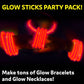 PartySticks Red Glow Sticks - 100pk, 8 Inch Glow in The Dark Light Up Sticks - Party Favors, Decorations, Necklaces and Bracelet