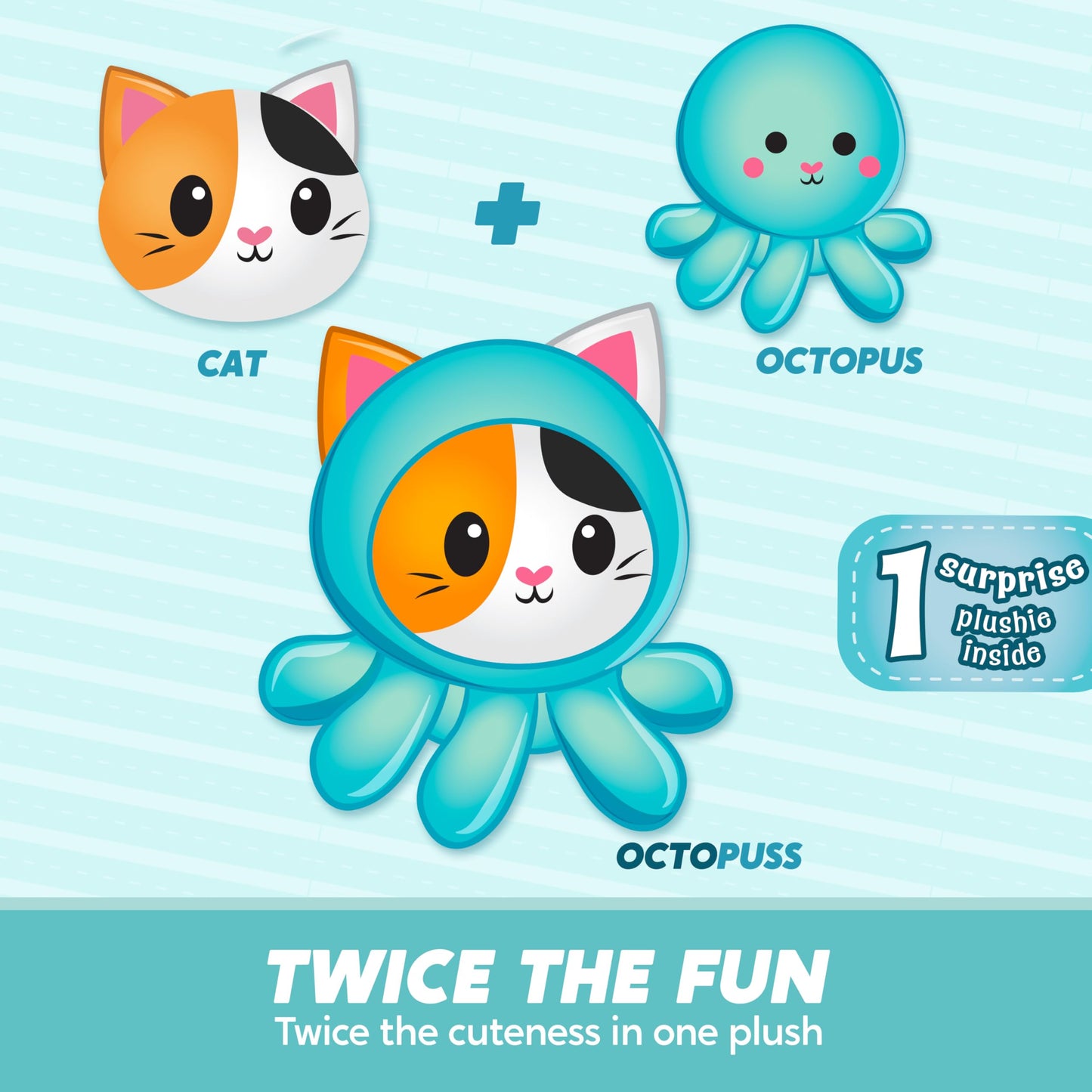 Joyin Stuffed Animal, Kawaii Octopus Cat Plush Toy, Soft Octopus Plushie With Cat Face, Cute Toy For Kids And Adults, Christmas Surprise Gift For Boys And Girls (Octopuss)