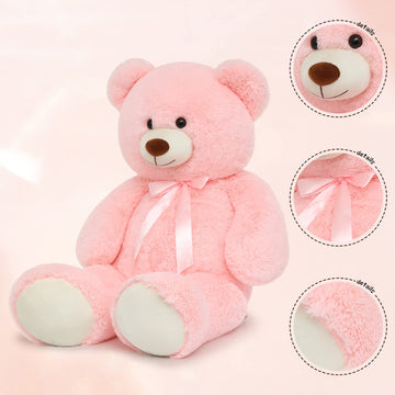 Tezituor 40” Pink Big Teddy Bear, Giant Stuffed Animal Plush,Soft Bear Gifts For Christmas, Birthday,Valentine, Baby Shower.