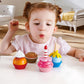 Hape Cupcakes | Colorful Wooden Cupcakes, ChildrenS Pretend Play Food Kitchen Toy