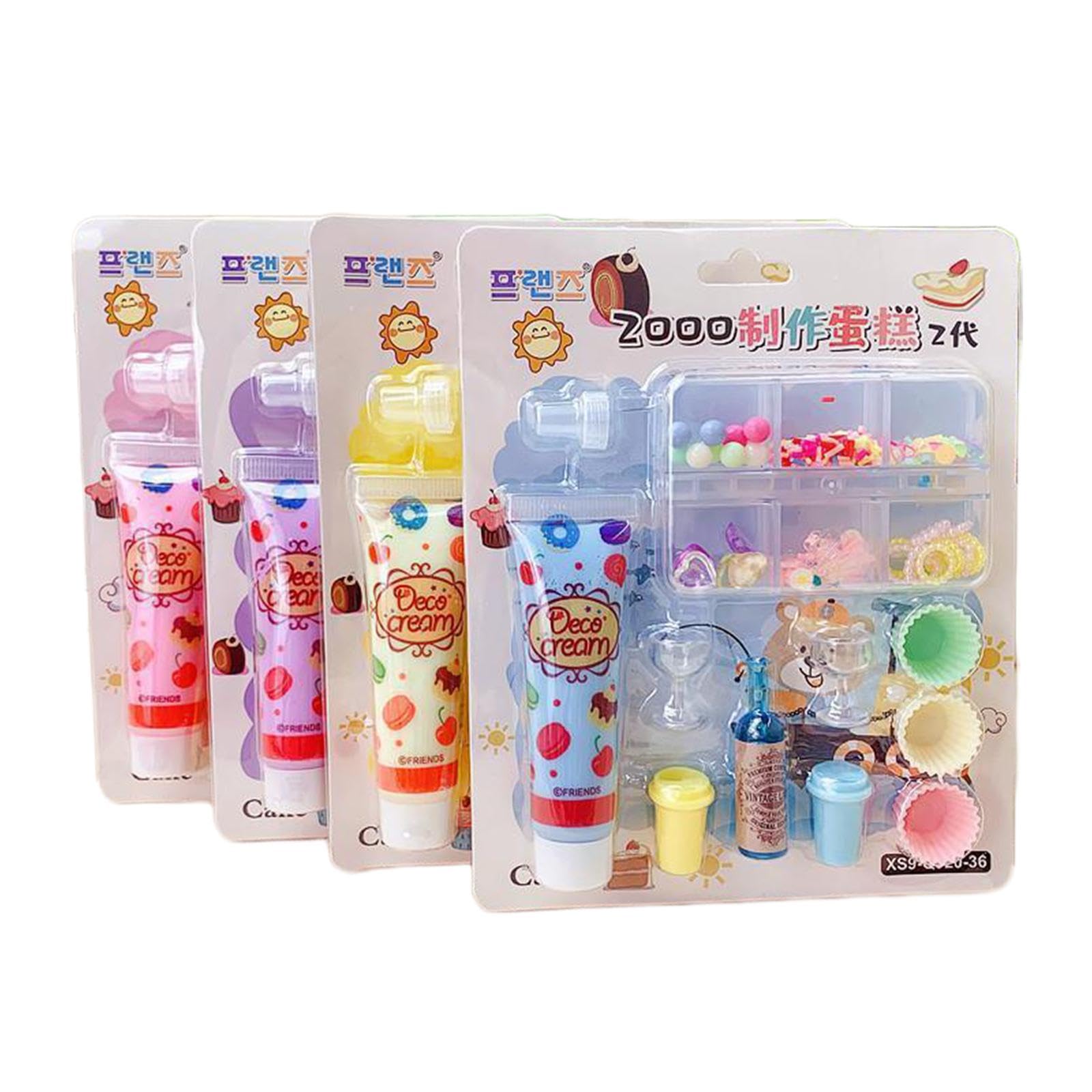 Cream Glue Craft Cupcake Model With Accessories Handmade Crafts Diy Material|Crafts | Kids Crafts | Craft Kits|4 Sets Ofcream Gl
