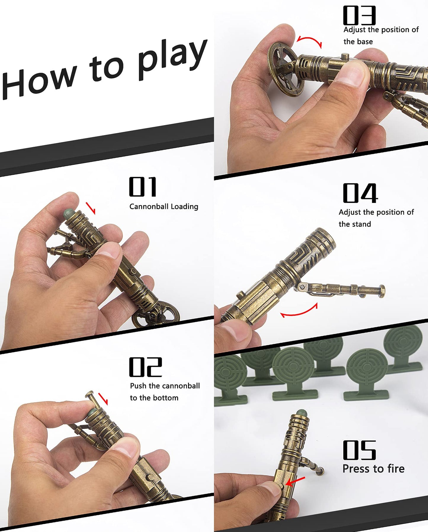Tactical Mortar With Mortar Rounds Educational Toy.