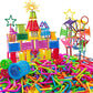 Juanyue 500 Pcs Building Toy Building Blocks Bars Different Shape Educational Construction Engineering Set 3D Puzzle, Interlocki