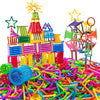 Juanyue 500 Pcs Building Toy Building Blocks Bars Different Shape Educational Construction Engineering Set 3D Puzzle, Interlocki