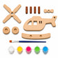 Woodling Diy Wooden Spinner Top Painting Kit For Kids | Paint Your Own Spinning Tops | Complete Craft Activity Set With 5 Mdf Di