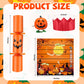 JellyArch 6 Packs Halloween Crackers Thanksgiving Crackers No Snap Party Favors with Wind up Pumpkin Paper Hat Holiday Table Fav
