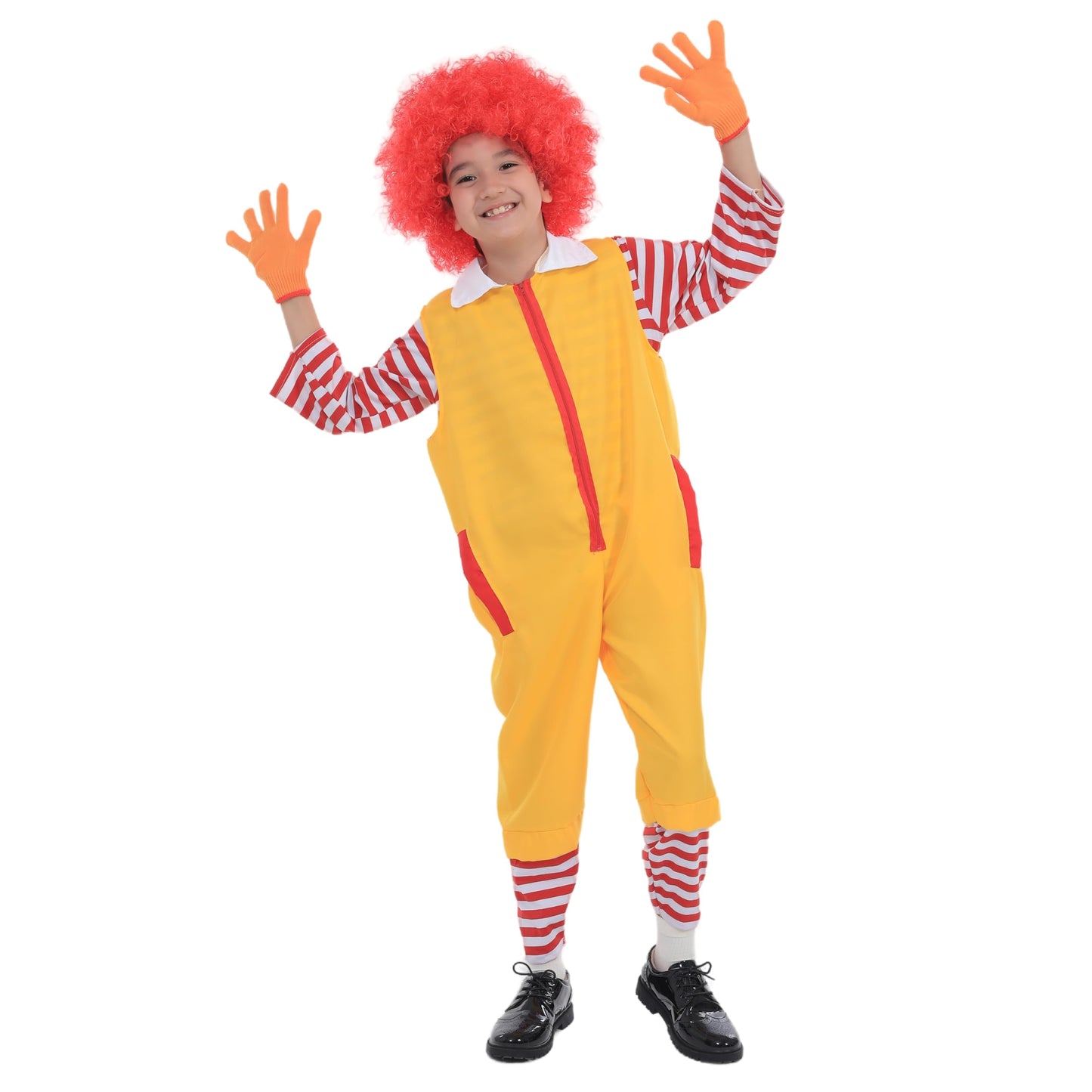Qiaopkeb 4-Pcs Clown Costume Christmas Costume Kids Circus Clown Costume Carnival Boys And Girls Halloween Cosplay Clowm Christm