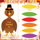 AmazingSpark 36 Sets 252 Pcs Thanksgiving Turkey Craft Kit Thanksgiving Crafts Turkey Paper Card Thankful Cards Decor with Glue