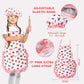 Vanmor Cute Kids Cooking And Baking Sets, 24 Pcs Kids Aprons For Girls Toddler Chef Hat Apron Dress Up Chef Costume, Little Girl