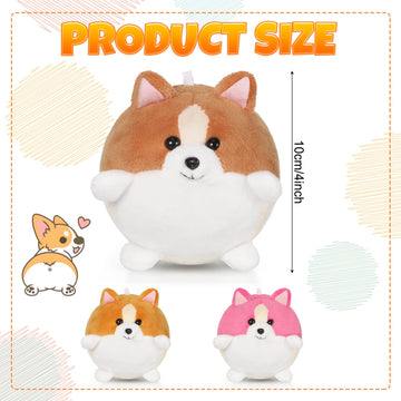 Sumind 9 Pcs Valentine Mini Plush Dog Stuffed Animals Bulk Dog Plush Party Favors Small Soft Plush Dog Toy For Easter Goodie Bag