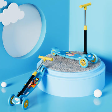 Lifelong Llks01 Foldable Kick Skating Cycle| Skate Scooter For Kids(Max User Weight: 50Kg) Kids Scooter Blue, Yellow