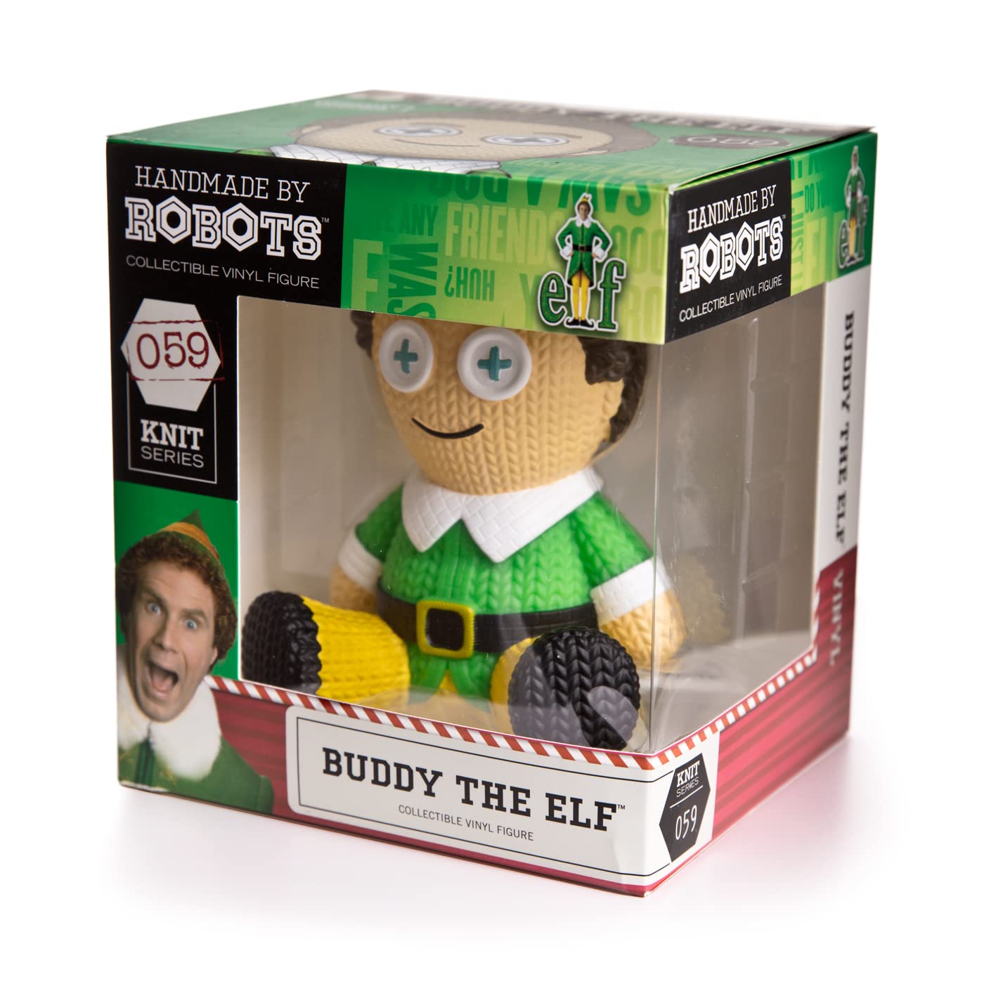 Handmade By Robots Buddy Elf Full Size Vinyl Figure, Multicolor