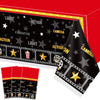 3 Pieces Movie Night Tablecloth Plastic Movie Theme Table Covers Movie Theater Table Cloth for Movie Night Party Supplies Movie 