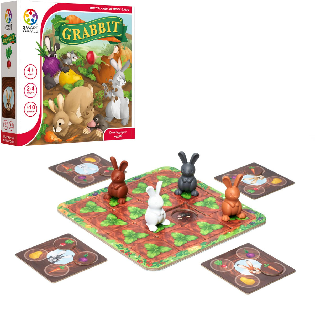 SmartGames Grabbit Memory Game for 24 Players Ages 4 +