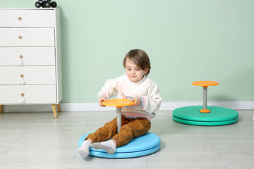Spinner-X Seated Spinner Sensory Toy, Sit Spinner Sit And Spin Bigger Size And Durable Material For Kids- Ages 3 And Up (Blue) B