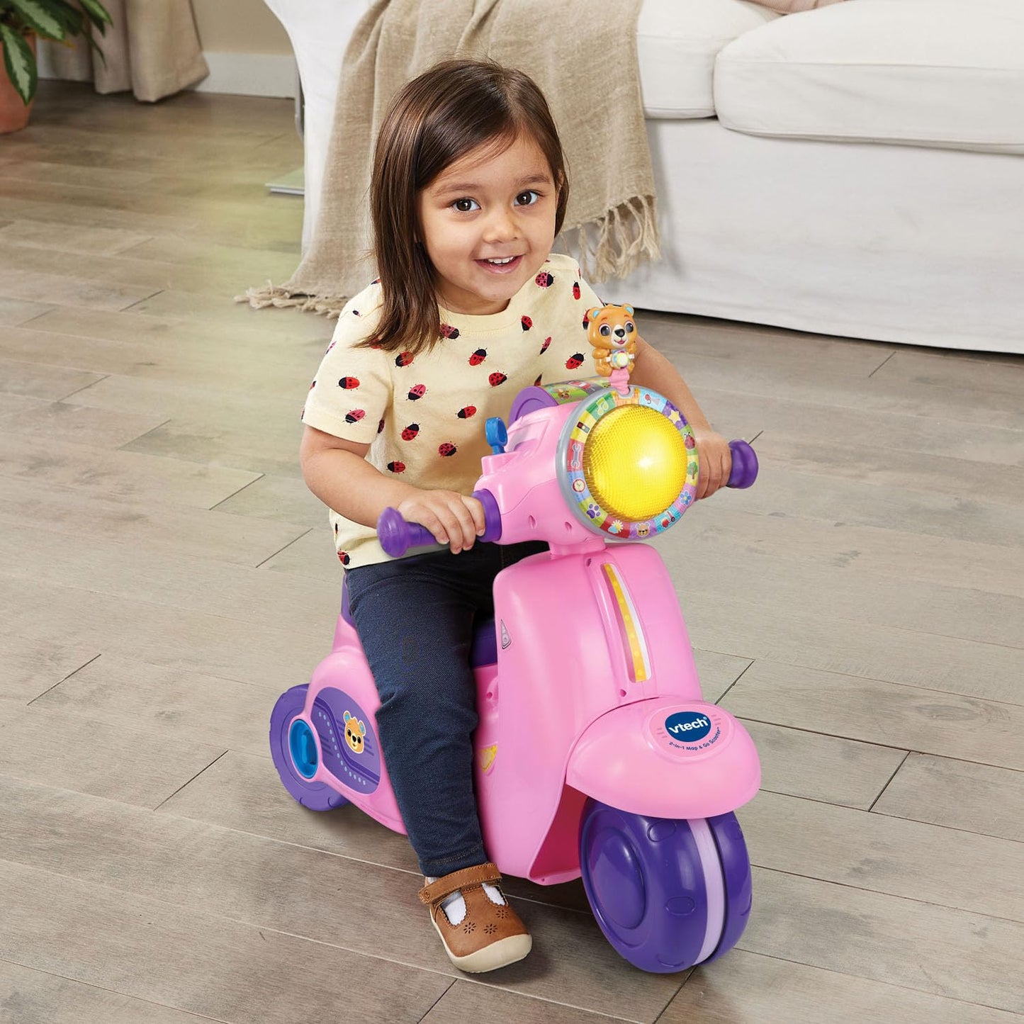 Vtech 2-In-1 Map And Go Scooter For Toddlers, Pink