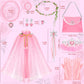 Fedio Princess Cape Set,12Pcs Princess Dress Up Clothes For Little Girl, Princess Dresses For Girl 3-8 Years Birthday Gift