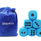 Qidiwin Jumbo Foam Dices - 3.94'' Giant Dot Dices, Eva Foam, 6Pcs Blue