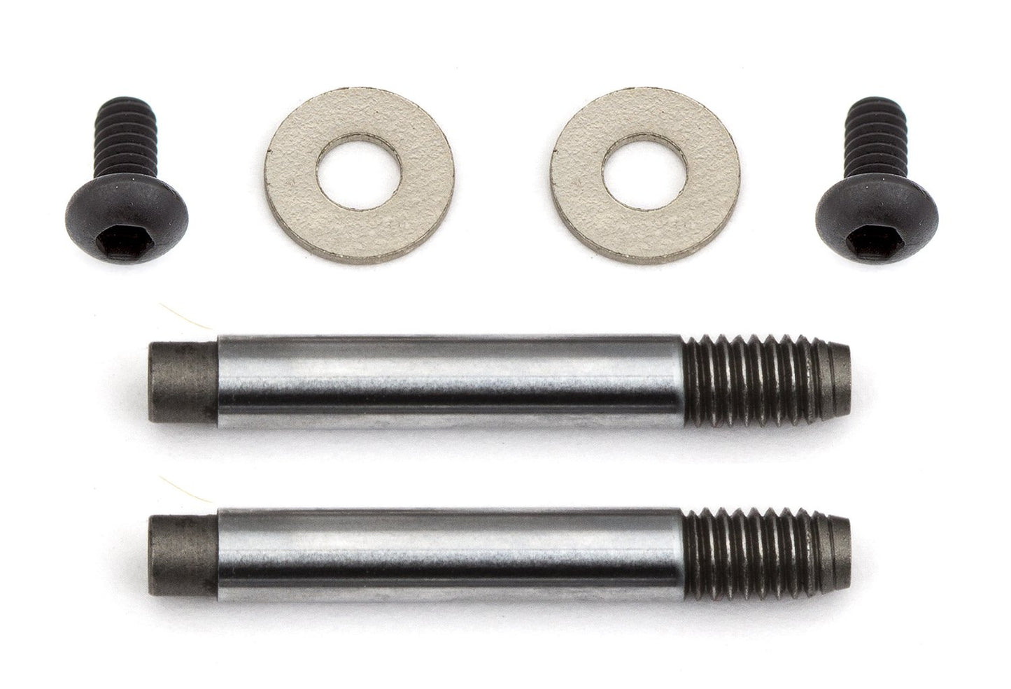 Team Associated TC7.1 Shock Shafts, Sterling Silver 31746