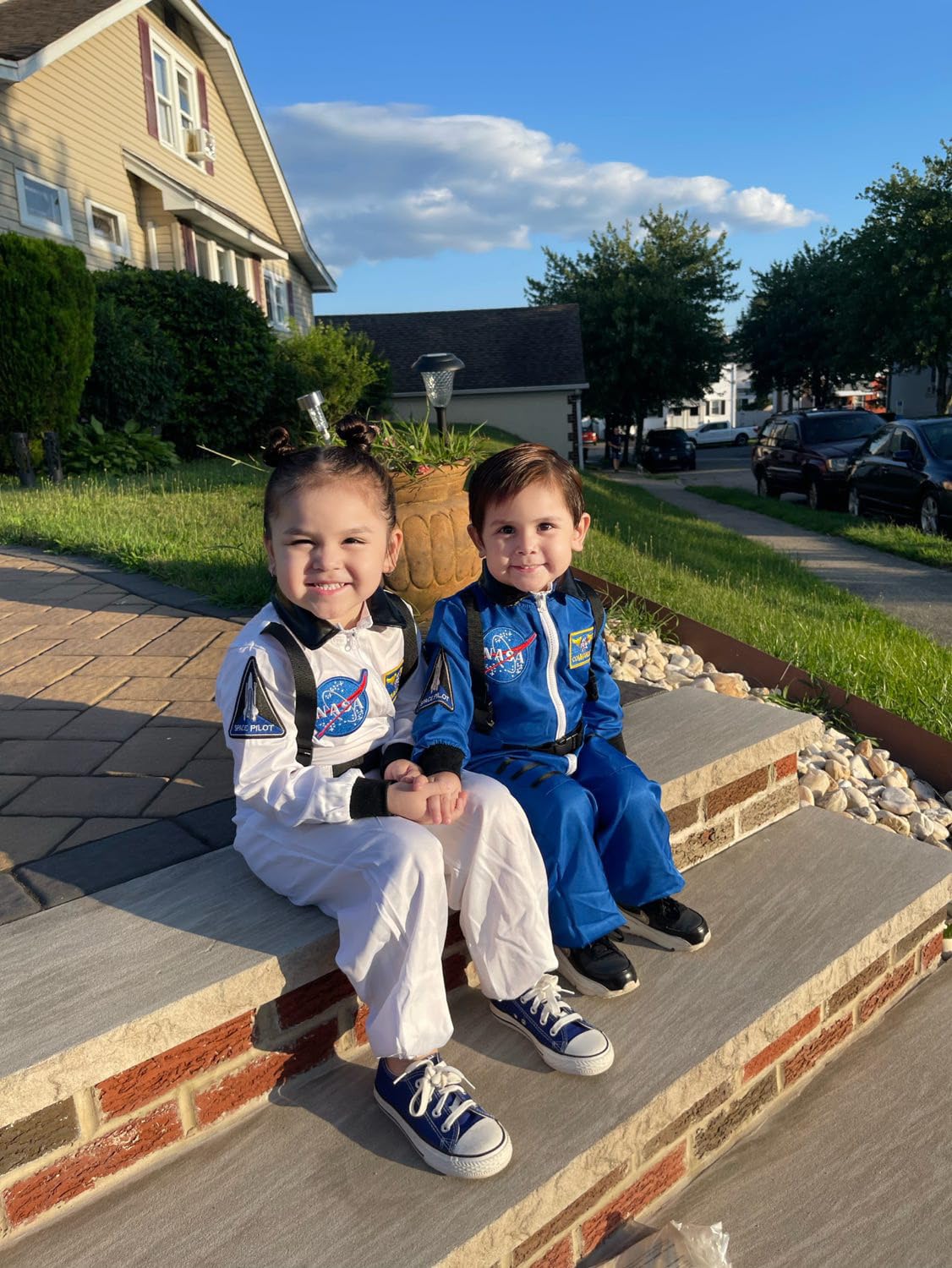 Aoiviss Astronaut Costume For Kids, Space Costume Space Suit For Boys Girls Nasa Astronaut Cosplay Role Play Dress Up