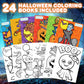 ArtCreativity Halloween Coloring Books for Kids - 24 Pack Mini Coloring Book - Halloween Non-Candy Treats - Goodie Bag Filler -