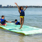 Aqua Lily Pad 15' Floating Foam Island Mat - Large Water Playground, Green/Yellow, with Storage Straps and Pad Protectors