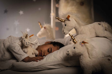 Steiff Unica Unicorn, Premium Unicorn Stuffed Animal, Standing Stuffed Unicorn Toy With Golden Horn (White, 11')