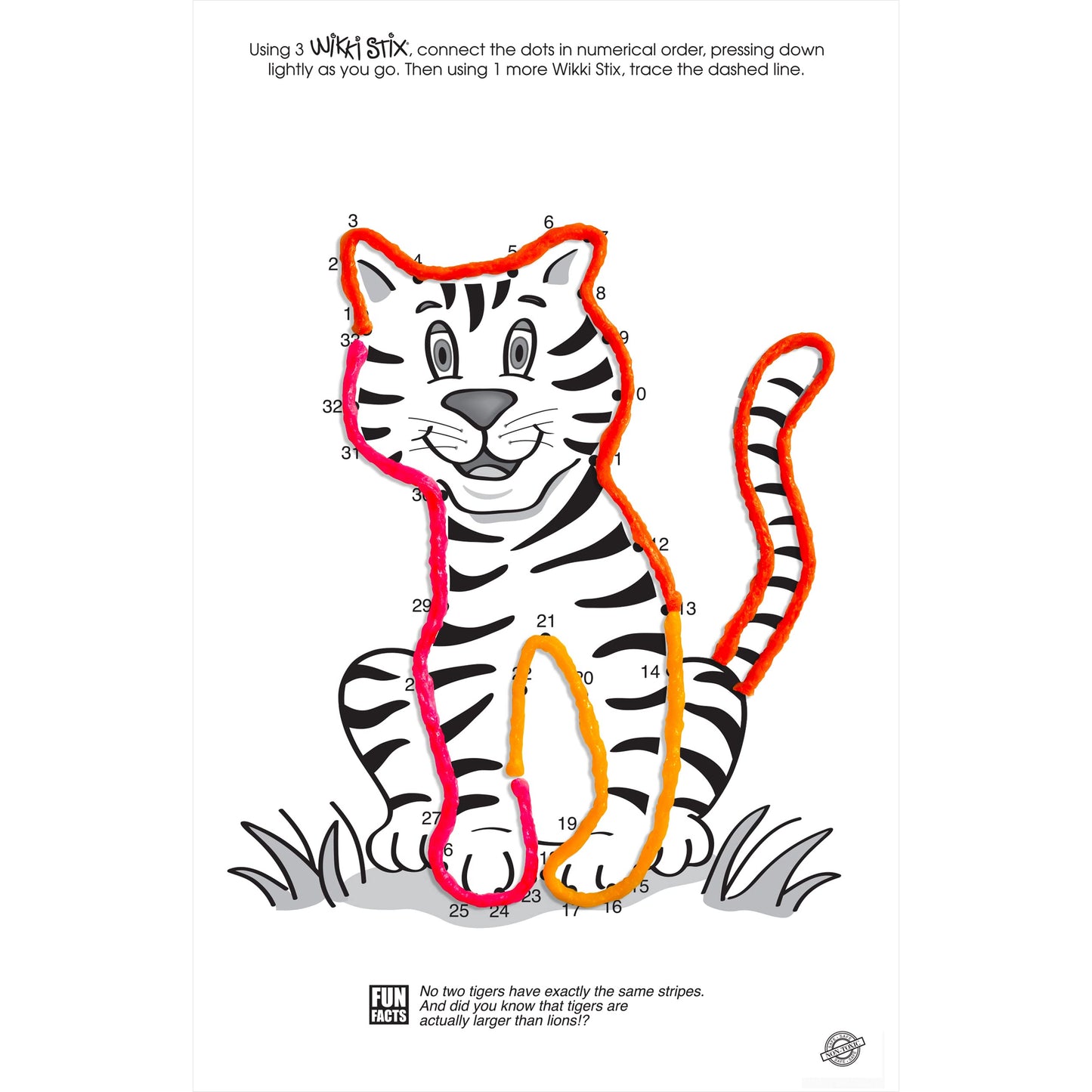 WikkiStix Animal Activity Pak - Features 12 Zoo Animals with Hands-on Activity and Fun Fact on Each, Made in The USA! Multiple C