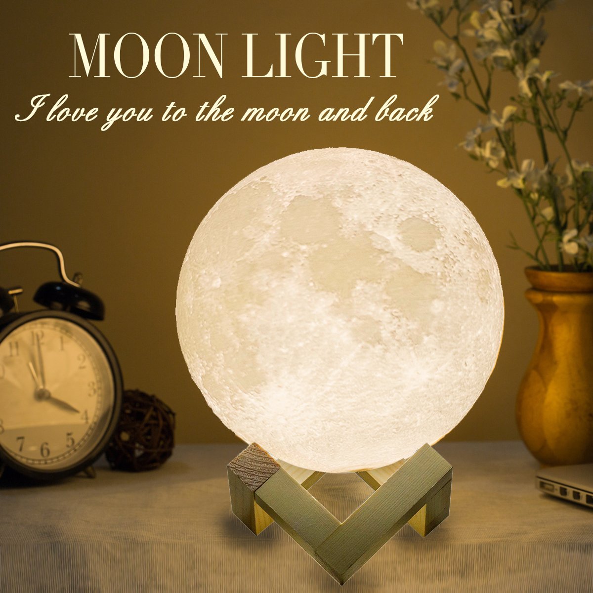 3D Touch Control Moon Lamp