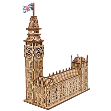 Ugears Wooden 3D Puzzles For Adults - Big Ben Model Kit Diy Kits For Adults - Easy Craft Kits For Adults Model Building Kits - L