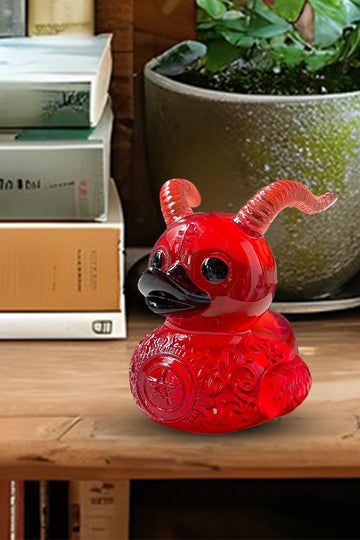 Jabubeagup Unique Rubber Duck, 3 Inch Gothic Satanic Duck, Cyberpunk Resin Punk Ducks, Funny Duck Toys, For Kids Or Friends, Col