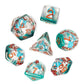 UDIXI 7PCS DND Dice Set, Polyhedral Dice Set D&D Filled with Blue Mushroom, for Dungeons and Dragons Role Playing Games Tabletop