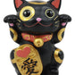 Atl Ebros Black Maneki Neko Cat Collector Figurine Japanese Lucky Cat Charm Mao Mao Black Kitten Decorative Sculpture
