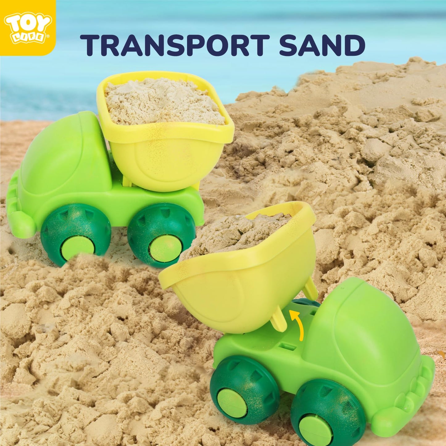 TOY Life Beach Toys for Toddler 1-3 Sand Toys for Kids Beach Toys for Kids Ages 4-8 Sandbox Toys Dump Truck Toy Beach Toys for K