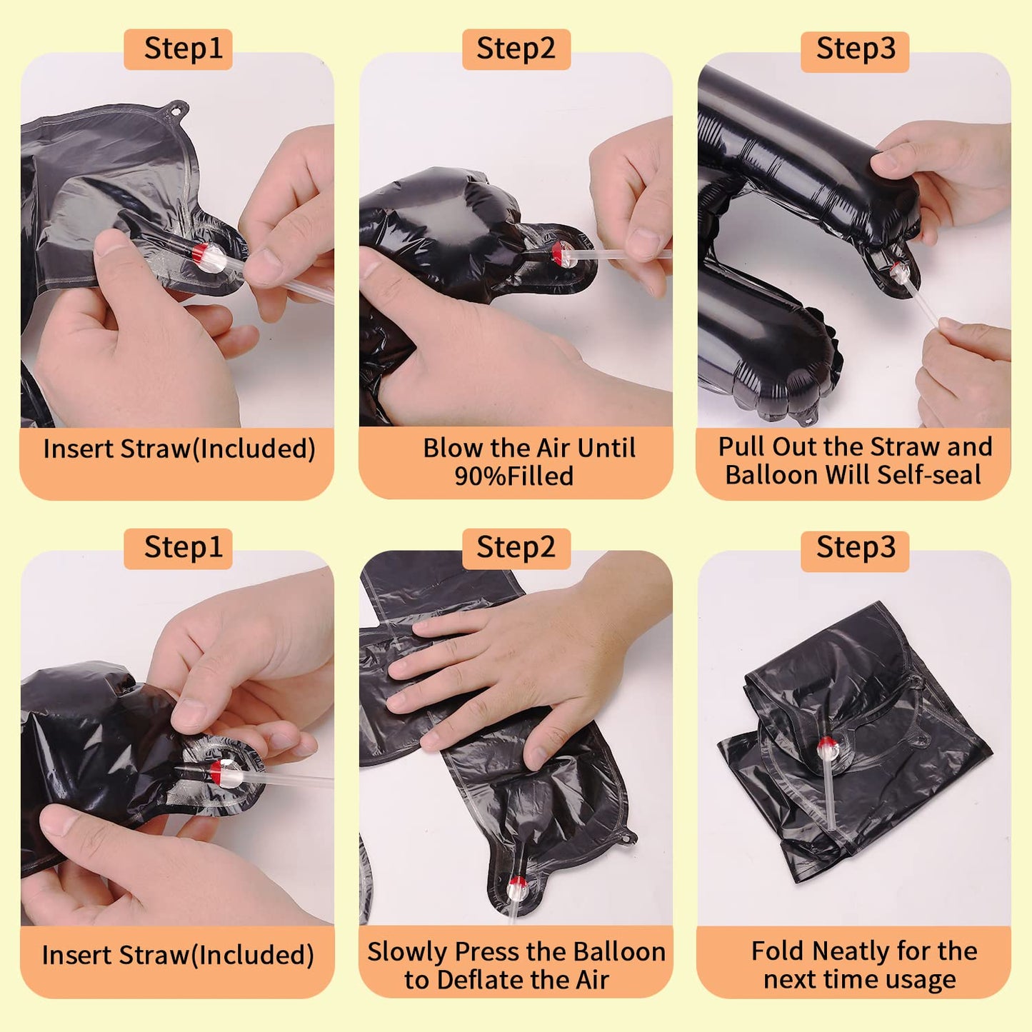 Accevo Black Happy Birthday Balloons Banner For Kids 16 Inch Foil Happy Birthday Sign Banner Letters Balloon 3D Happy Birthday B