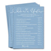 Wybgno Bridal Shower Games Cards, Guess Over Or Under, 25 Guest Cards, Minimalist Blue Wedding Party Supplies
