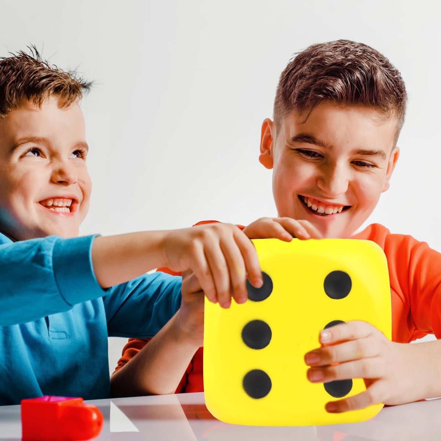 Anboor 5.9'' Large Foam Dice Squishies Jumbo Dice for Classroom Game Dice Kids Toys Collection Decorative Props(Yellow)