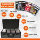 PREZA Graded Card Storage Box - X-Large Carbon Fiber Case for Trading Cards - Black