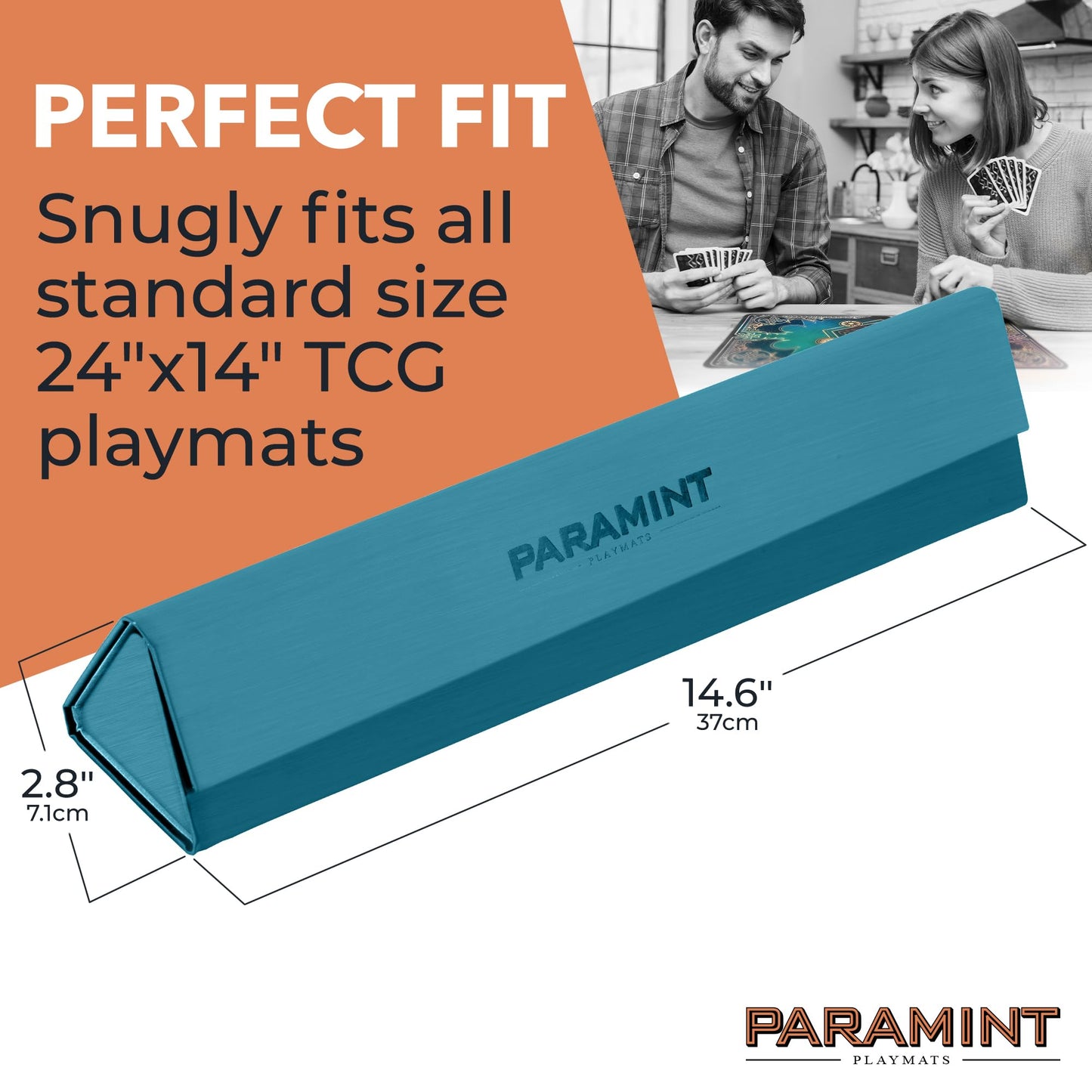 Paramint Matshield Turquoise, Durable Playmat Case - Compatible With Magic The Gathering, Mtg Play Mat Tube - Mtg Accessories -,