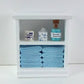 Town Square Miniatures Dolls House Miniature Furniture Small Shelf Unit & L Blue Bathroom Accessories