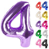 Purple Number 4 Balloon 40 Inch, 4 Balloon Number, 4Th Birthday Decorations, Purple Party Supplies For Boys Girls