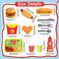 FINGOOO Pretend Play Food Set, Hamburger Fries Pizza Popcorn Toys Role Play Take Apart Educational Gift for Kids Boys Girls