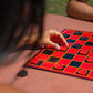 Cannon Sports Checkers Replacement Pieces - 24 Pack Stackable Plastic Checkers (12 Black, 12 Red) - Medium Size for Board Games