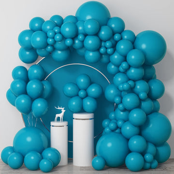 Peacock Blue Balloons Turquoise Blue Latex Balloon 5 10 12 18Inch Different Sizes 103Pcs Teal Blue Balloons Arch Kit For Kids Birthday Party Decoration Gender Reveal Baby Shower Wedding Whale Theme