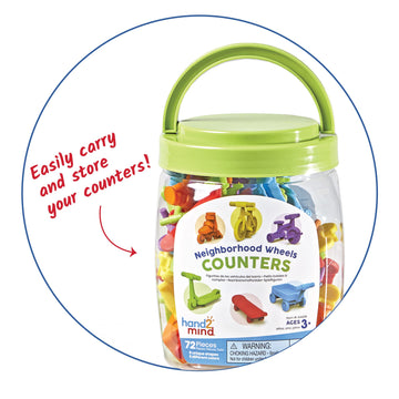 Hand2Mind Neighborhood Wheels Counters, Counters For Kids Math, Counting Toys, Color Sorting Toys, Transportation Toys, Math Manipulatives Kindergarten, Montessori Math Materials, Easter Egg Fillers