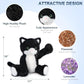SuzziPals Heatable & Coolable Black and White Cat Stuffed Animal, Cat Heating Pad Microwavable for Soothing & Relaxation, Lavend