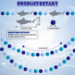 3 Pieces Shark Pompom Ball Garland Ocean Theme Banner Decoration Blue Felt Ball Hanging for Birthday Wedding Beach Sea Themed Pa